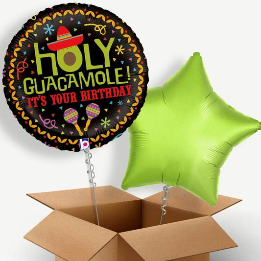 Holy Guacamole Birthday Helium Balloon Pair | Party Save Smile