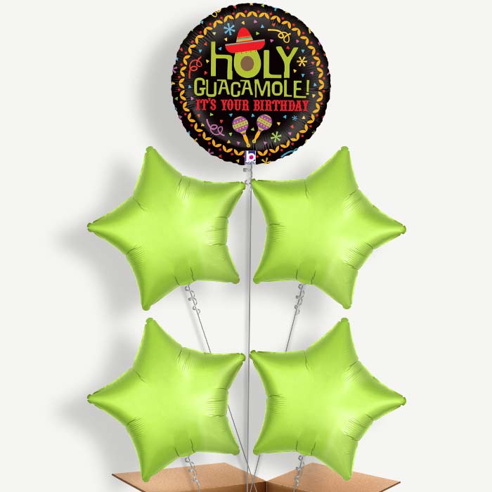 Holy Guacamole Birthday Helium Cluster Balloons | Party Save Smile