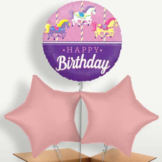 Carousel Horse Bunch of Balloons inflated with Helium | Party Save Smile
