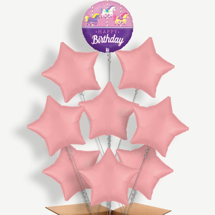Carousel Horse Balloon Bundle Inflated with Helium | Party Save Smile