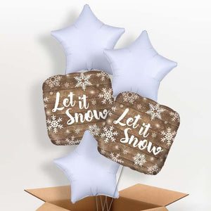 Let It Snow Chirstmas Helium Balloon in a Box