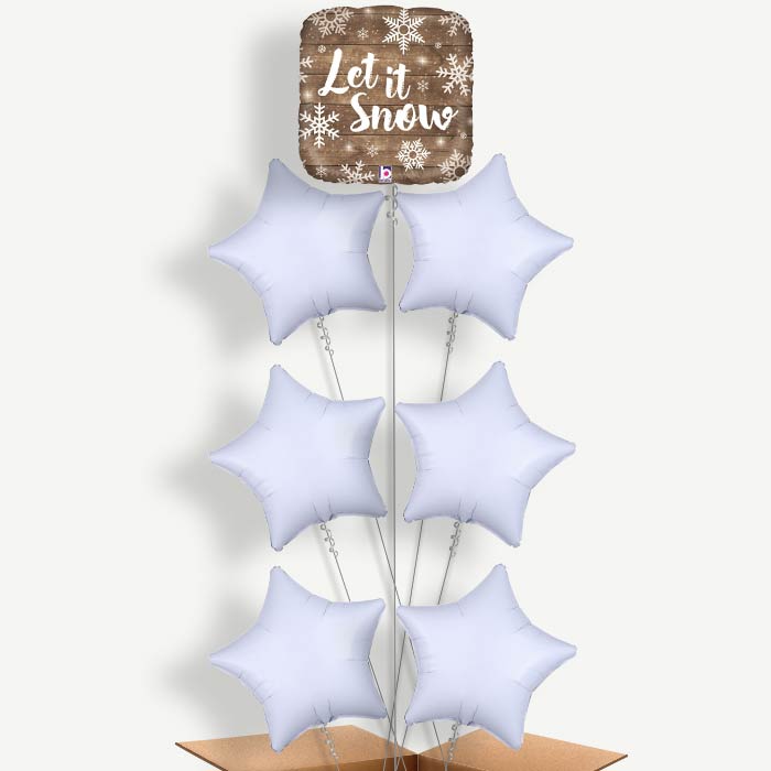 Let It Snow Christmas Helium Balloon Arrangement | Party Save Smile