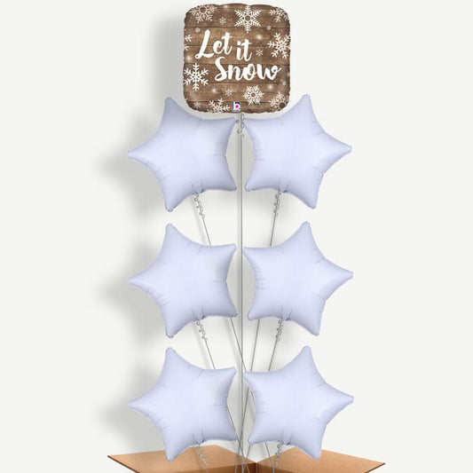 Let It Snow Christmas Helium Balloon Arrangement | Party Save Smile