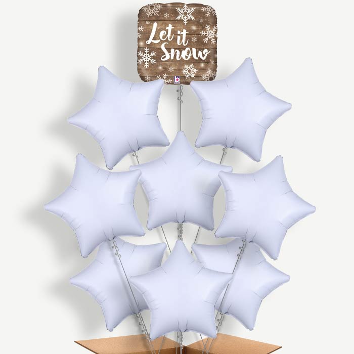 Let It Snow Christmas Helium Balloon Bundle | Party Save Smile