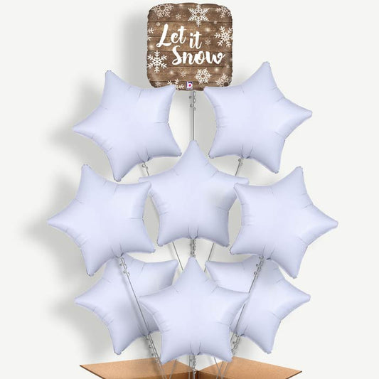 Let It Snow Christmas Helium Balloon Bundle | Party Save Smile