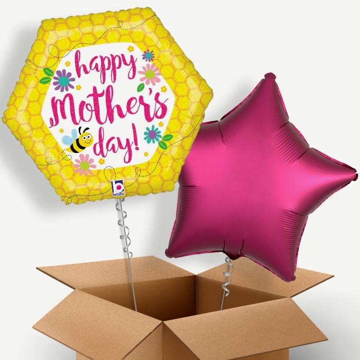 Mother's Day (Bee) Helium Balloon Two | Party Save Smile