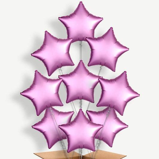 Hot Pink Flamingo Satin Star Helium Balloon Bundle | Party Save Smile