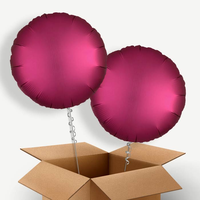 Pomegranate Pink Circle Helium Balloon Couple | Party Save Smile