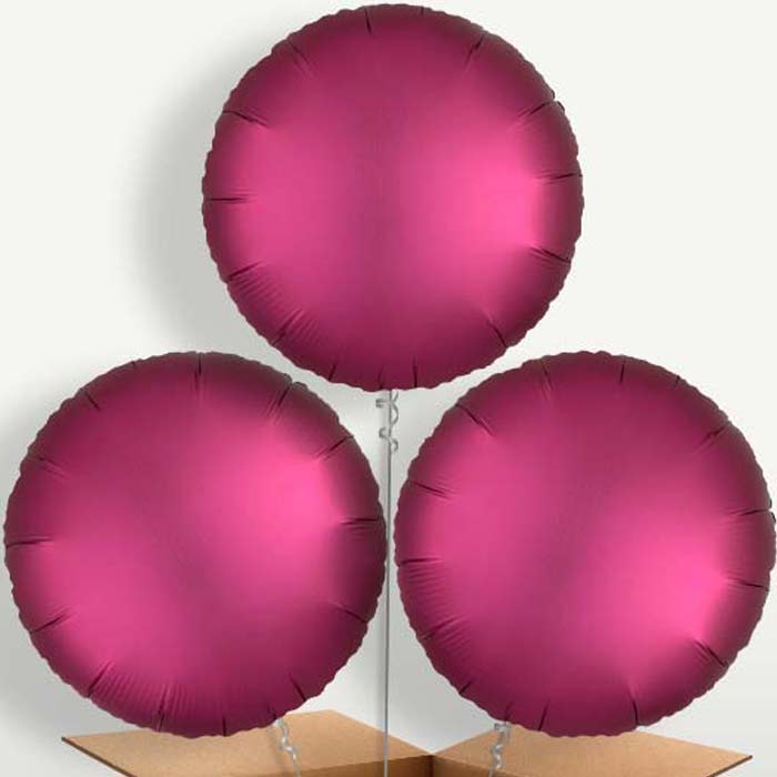 Pomegranate Pink Circles Trio Balloon Bunch | Party Save Smile