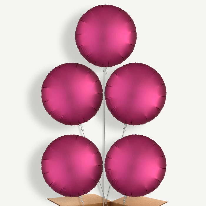 Pomegranate Pink Circles Helium Cluster Balloons | Party Save Smile