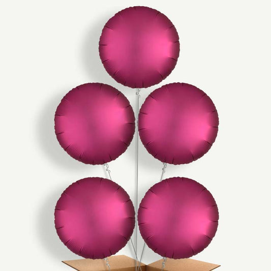 Pomegranate Pink Circles Helium Cluster Balloons | Party Save Smile