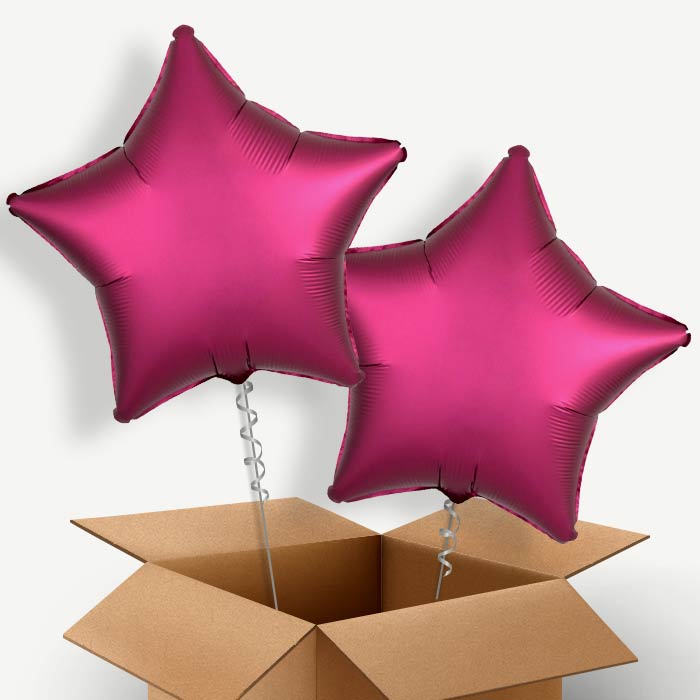Hot Pink Star Helium Balloon Pair | Party Save Smile