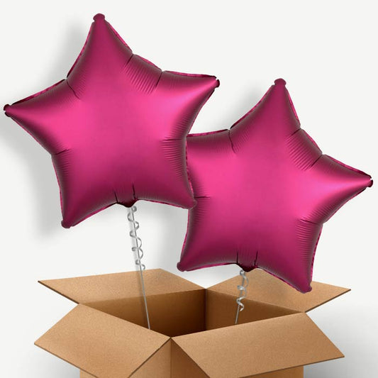 Hot Pink Star Helium Balloon Pair | Party Save Smile