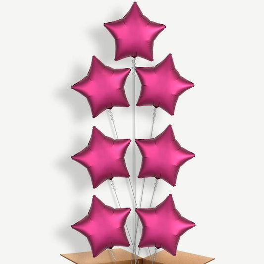 Hot Pink Star Helium Balloon Arrangement | Party Save Smile