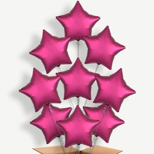 Hot Pink Star Helium Balloon Bundle | Party Save Smile