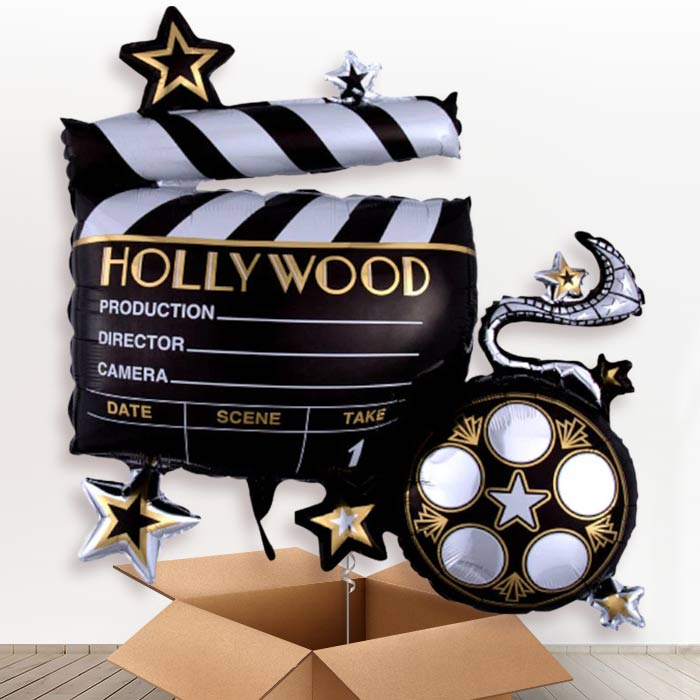 Lights Camera Action Helium Balloon in a Box - 1 x Giant Balloon | Party Save Smile