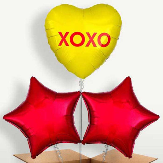 XOXO Candy Heart Helium Bunch of Balloons | Party Save Smile