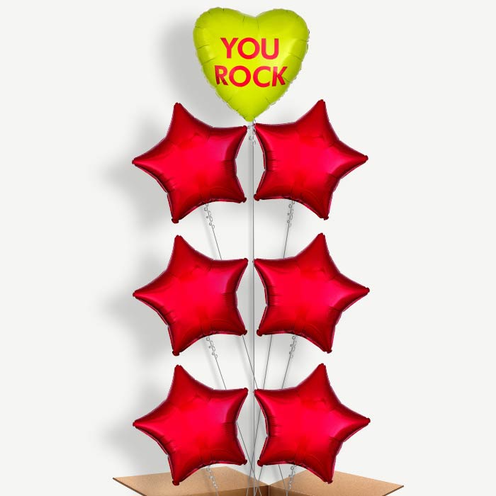 You Rock Candy Heart Helium Balloon Arrangement | Party Save Smile