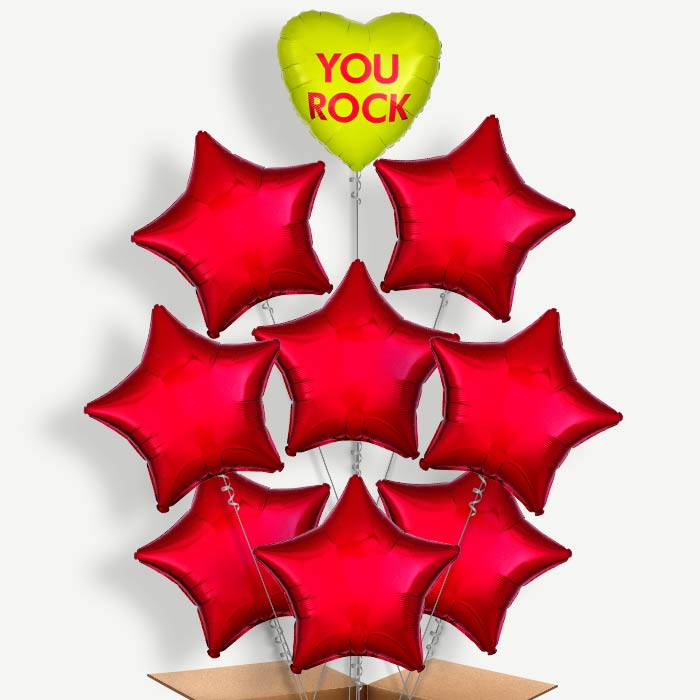 You Rock Candy Heart Helium Balloon Bundle | Party Save Smile