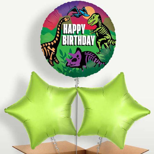 Jurassic Birthdays Balloon Bunches inflated with Helium | Party Save Smile