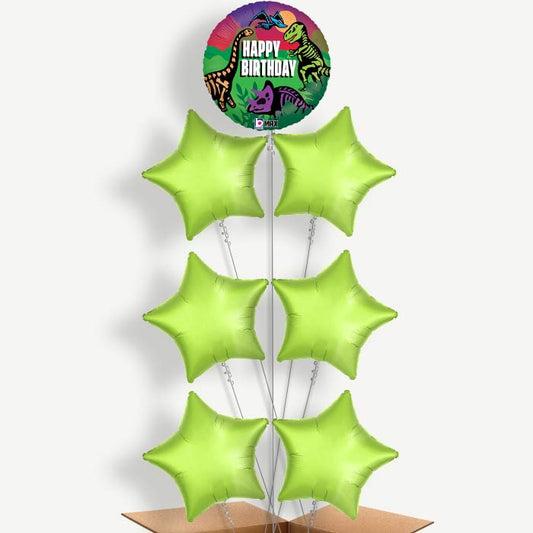 Jurassic Birthdays Balloon Arrangement Inflated with Helium | Party Save Smile