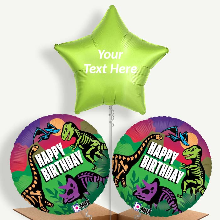 Personalisable Jurassic Birthdays Helium Balloons | Party Save Smile