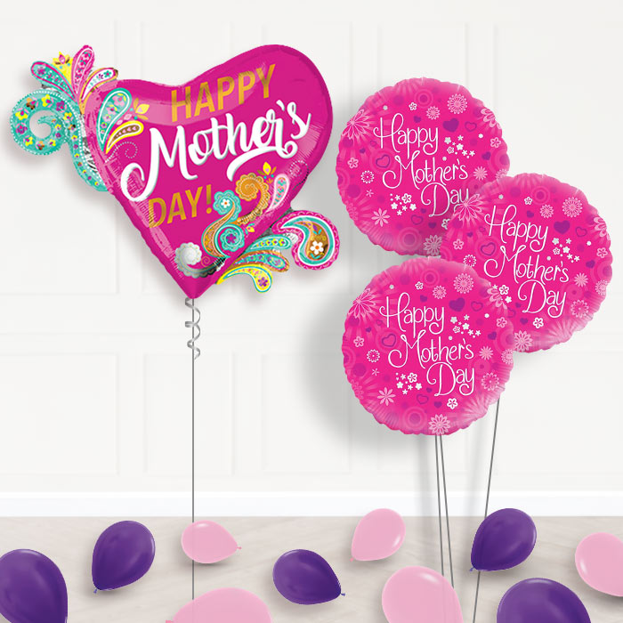 Mothers Day Balloon Bouquet in a Box - Hearts - Themed Bouquet and Latex | Party Save Smile