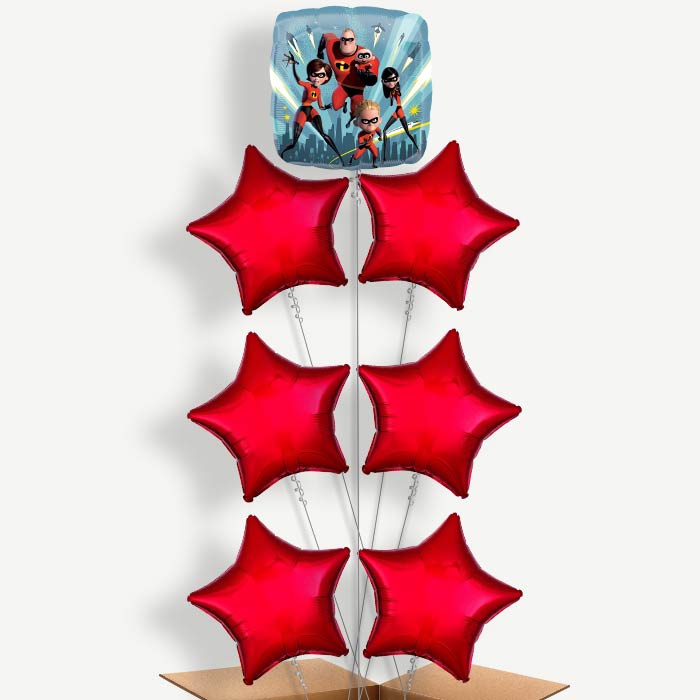 Incredibles 2 Balloon Arrangement Inflated with Helium | Party Save Smile