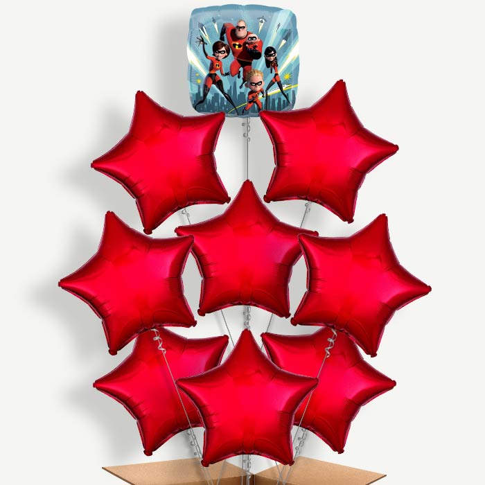 Incredibles 2 Balloon Bundle Inflated with Helium | Party Save Smile