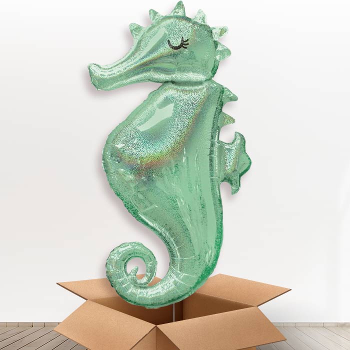 Seahorse Helium Balloon in a Box - Giant Balloon | Party Save Smile