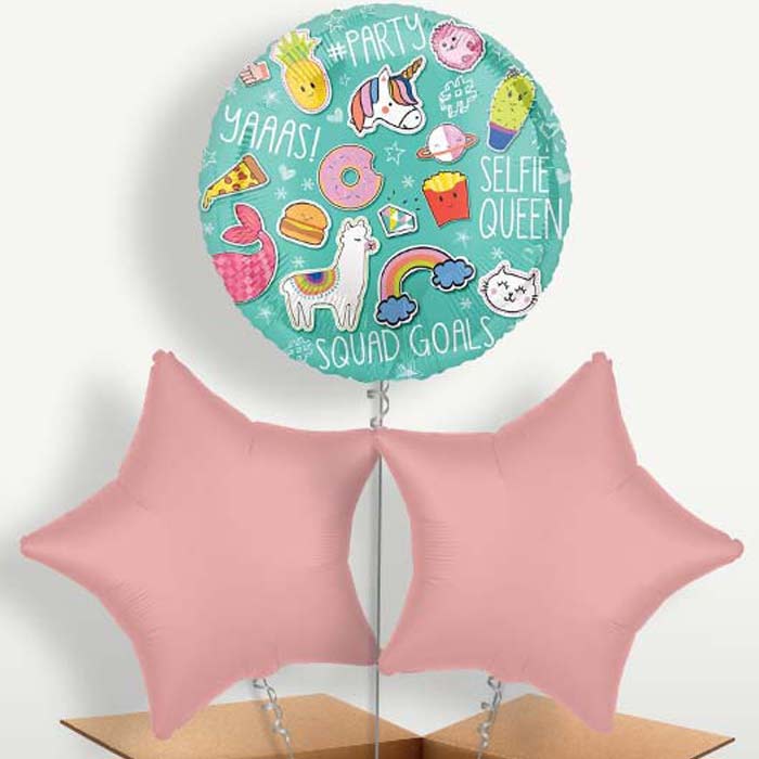 Selfie Social Media Helium Bunch of Balloons | Party Save Smile