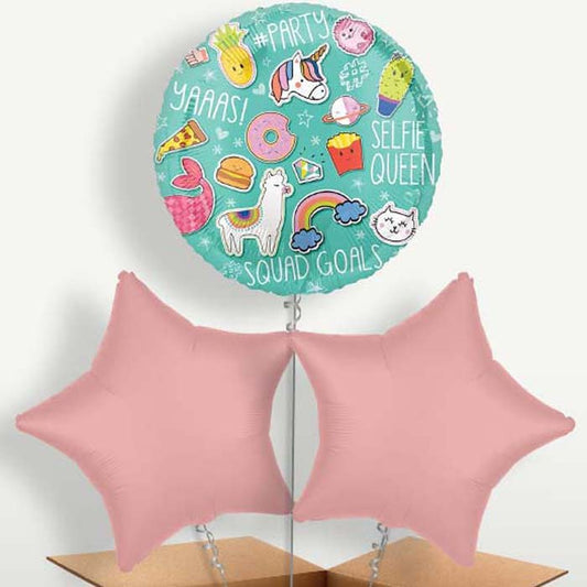 Selfie Social Media Helium Bunch of Balloons | Party Save Smile