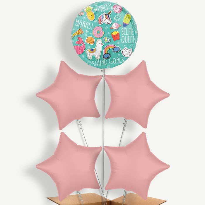 Selfie Social Media Helium Balloon Cluster  | Party Save Smile