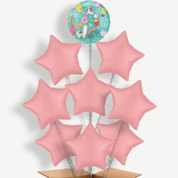 Selfie Social Media Helium Balloon Bundle | Party Save Smile