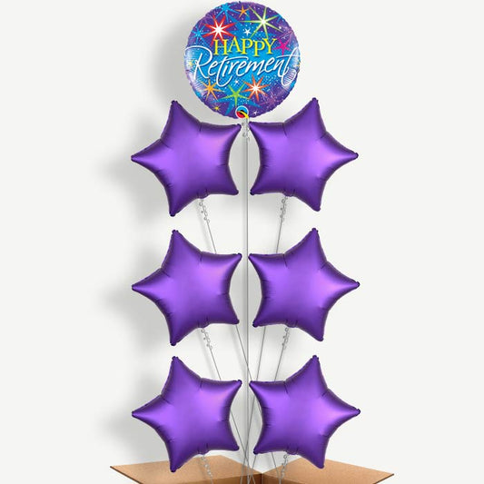 Stars Happy Retirement Helium Balloon Arrangement | Party Save Smile