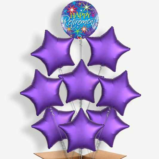 Stars Happy Retirement Helium Balloon Bundle | Party Save Smile