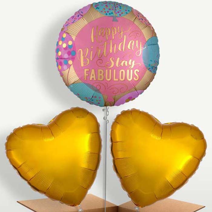 Stay Fabulous Birthday Helium Bunch of Balloons | Party Save Smile