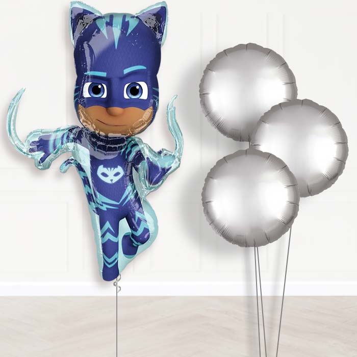Giant Catboy PJ Masks Balloons Bouquet in a Box - Plain Bouquet | Party Save Smile