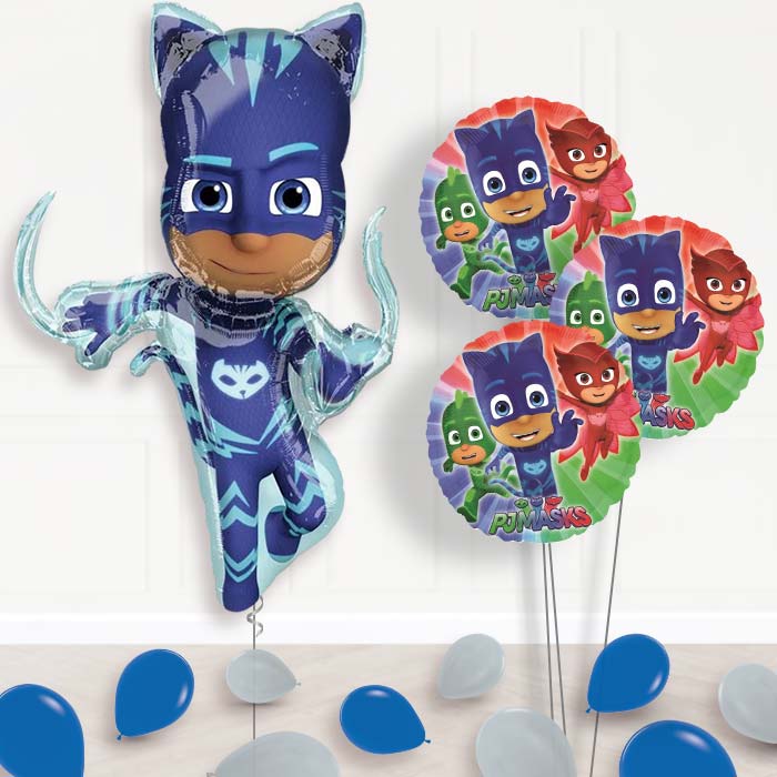 Giant Catboy PJ Masks Balloons Bouquet in a Box - Themed Bouquet and Latex | Party Save Smile