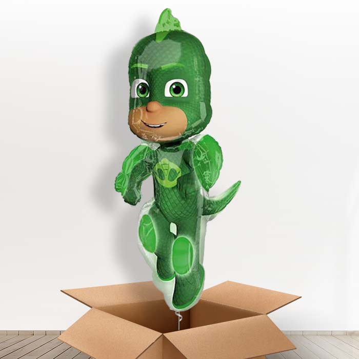 Giant Gekko PJ Masks Helium Balloons in a Box - Giant Balloon | Party Save Smile