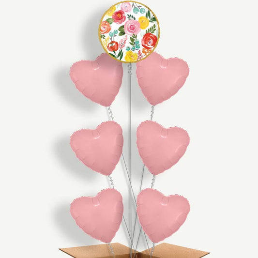 Colourful Flowers Balloon Arrangement Inflated with Helium | Party Save Smile