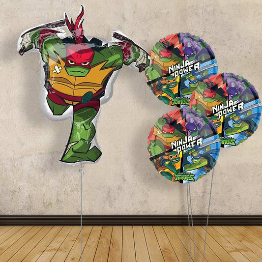 TMNT Raphael Inflated Helium Balloons Delivered - Themed Bouquet | Party Save Smile