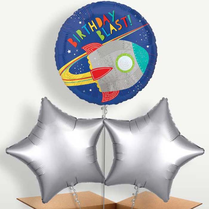 Space Rocket Birthday Helium Bunch of Balloons | Party Save Smile