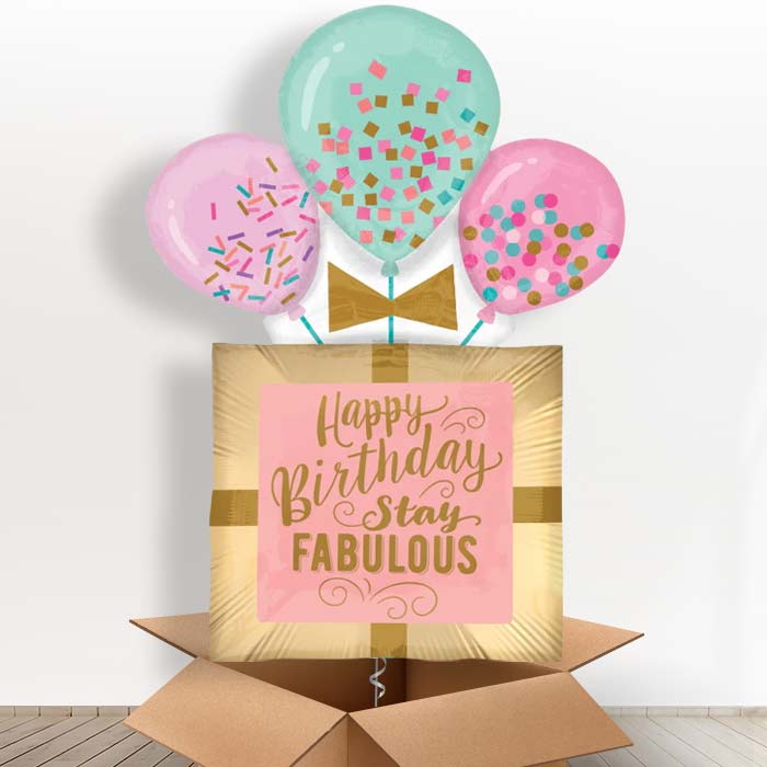Birthday Gift Shaped Helium Balloon in a Box - Giant Balloon | Party Save Smile
