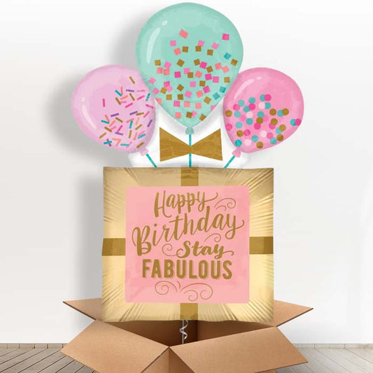 Birthday Gift Shaped Helium Balloon in a Box - Giant Balloon | Party Save Smile