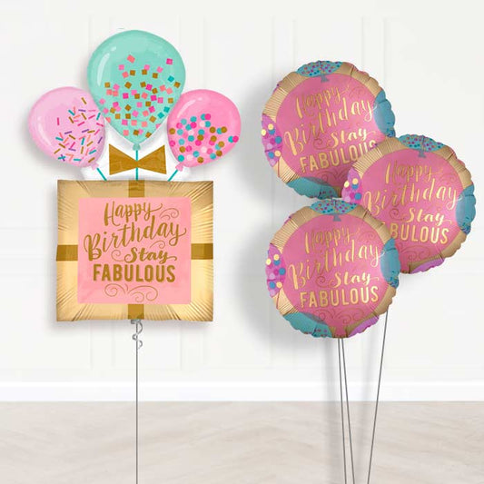 Birthday Gift Shaped Balloon Bouquet Delivery - Themed Bouquet | Party Save Smile