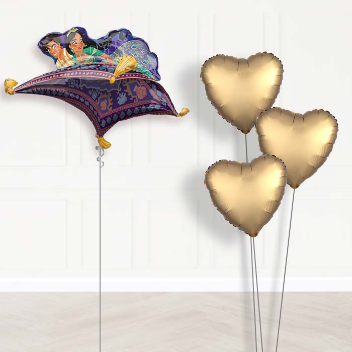 Princess Jasmine Helium Balloon Bouquet - Plain Bouquet | Party Save Smile