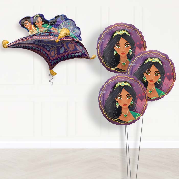 Princess Jasmine Helium Balloon Bouquet - Themed Bouquet | Party Save Smile