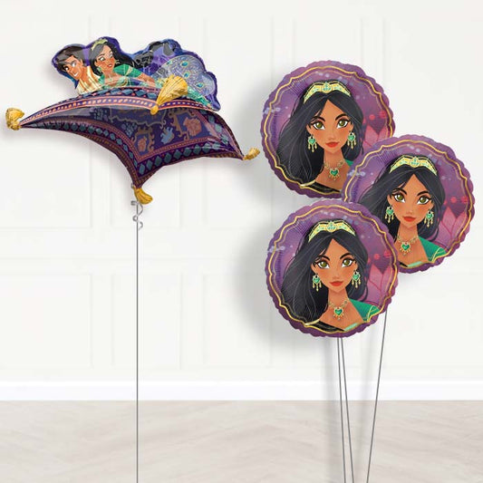 Princess Jasmine Helium Balloon Bouquet - Themed Bouquet | Party Save Smile