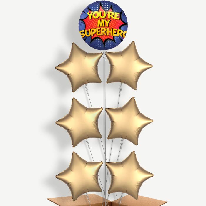 You're my Superhero Helium Balloon Arrangement | Party Save Smile